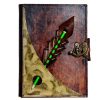 Pencil holding leather journal on sale